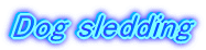 Dog sledding