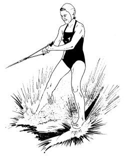 �\�D�E�����̊G���T���v�� �X�|�[�c3 Water Skiing