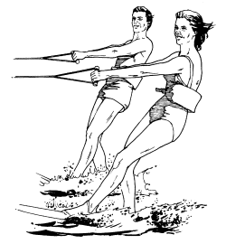 �\�D�E�����̊G���T���v�� �X�|�[�c3 Water Skiing